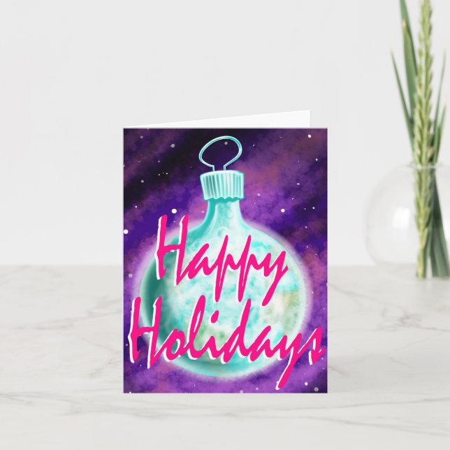 Jord prydnadskort God Jul Kort (Framsida)