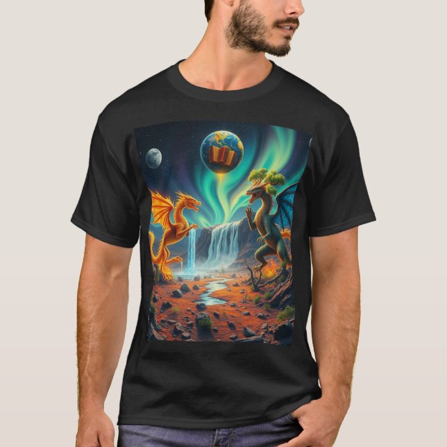 Jord som skyddar draken t shirt (Framsida)