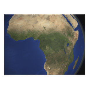 Jord som visar landtäcke över Afrikan Fototryck