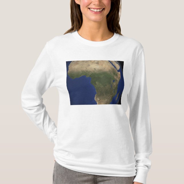 Jord som visar landtäcke över Afrikan Tee Shirt (Framsida)