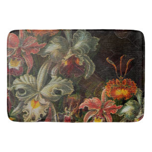 Jord tonar vintageblommor badrumsmatta