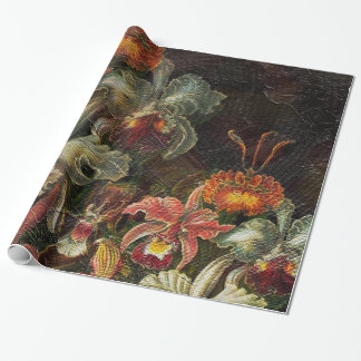 Jord tonar vintageblommor presentpapper