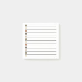 Jord-tonpunkter Elegant och Snyggt-stationeri Post-it Block