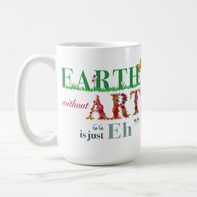 Jord utan konst är Eh den roliga konstnärmuggen Kaffemugg (Vänster)