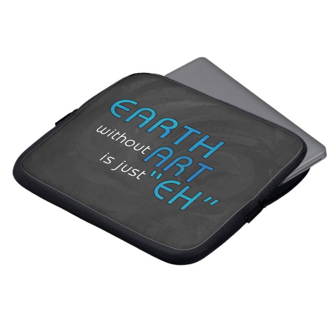 Jord utan konst laptop sleeve (Framsida topp)