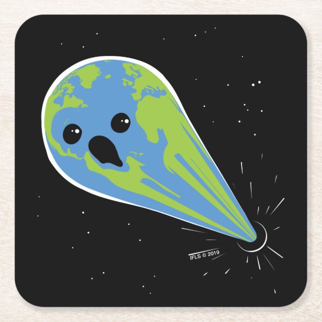 Jord Vs. det svart hål Underlägg Papper Kvadrat (Framsidan)
