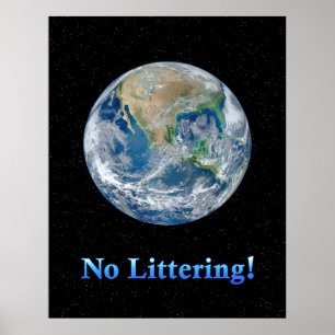 Jorda en kontakt inget skräpa ner - den Resizeabl Poster