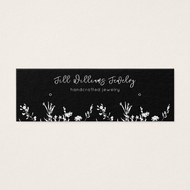 Jordad Blommigt ・ Uppläsning av Ringar Studs-Visni Litet Visitkort (Framsidan)