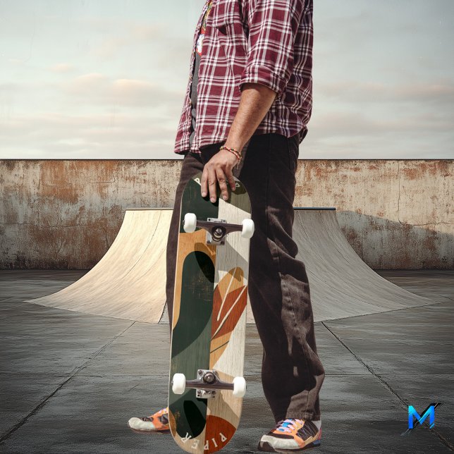 Jordad ekologisk skateboard - minimal Boho-design (Skapare uppladdad)
