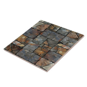 Jordad Grosted Flagstone Tile Struktur Kakelplatta