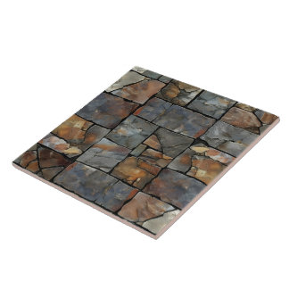 Jordad Grosted Flagstone Tile Struktur Kakelplatta