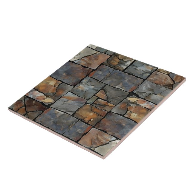 Jordad Grosted Flagstone Tile Struktur Kakelplatta (Sidan)