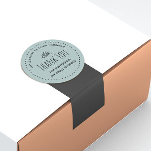 Jordad Tack för stöd till små företag Runt Klistermärke