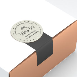 Jordad Tack för stöd till små företag Runt Klistermärke