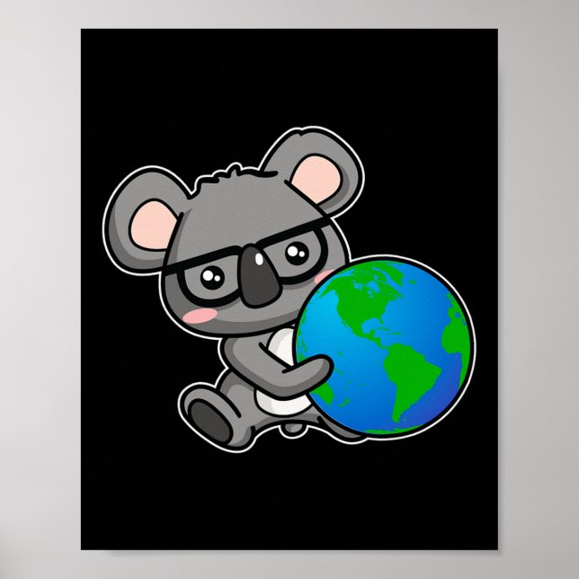 Jördagen Koala Bear Gift Design Poster (Framsidan)