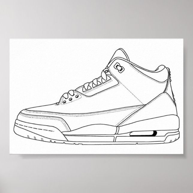 Jordan 3-färgning Poster (Framsidan)