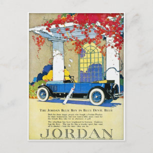 Jordan Blue Boy Vintage Classiar Car Vykort