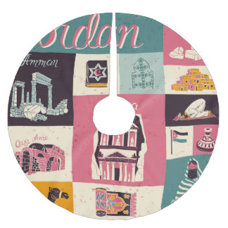 Jordan Culture Retro Illustrated Symbols Julgransmatta Borstad Polyester