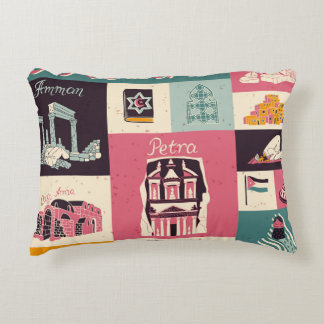 Jordan Culture Retro Illustrated Symbols Prydnadskudde