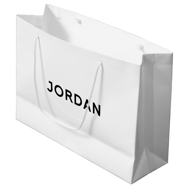 Jordan Elegant Gift Bag i svartvitt (Framsidan Vinklad)