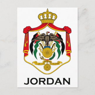 JORDAN - emblem/flagga/jacka av arm/symbol Vykort