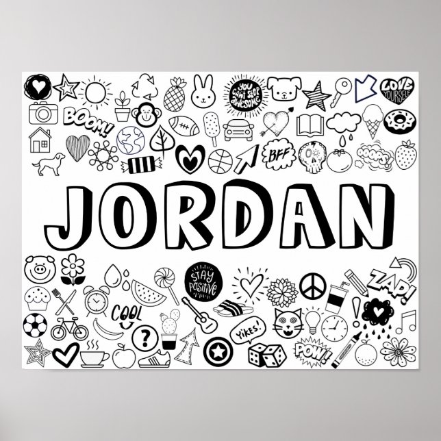 JORDAN-Färg-it-Yourself-dispositionsdesign Poster (Framsidan)