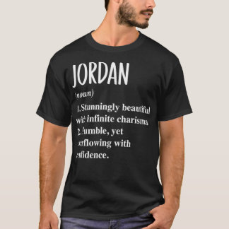 Jordan First Namn Definition Personlig Gift Ide T Shirt