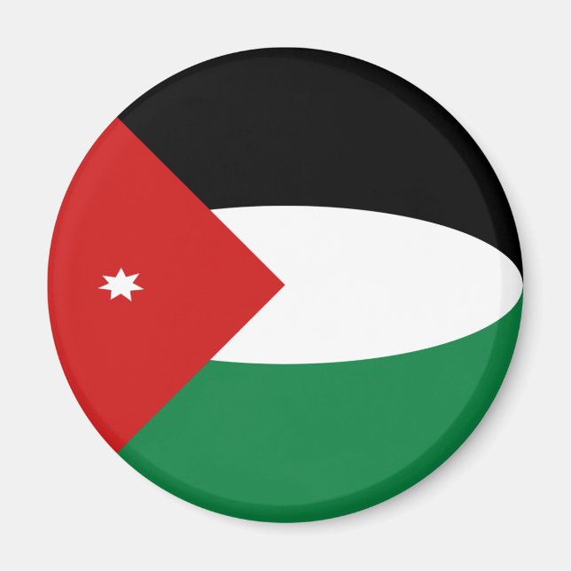 Jordan Fisheye Flagga Magnet (Framsidan)