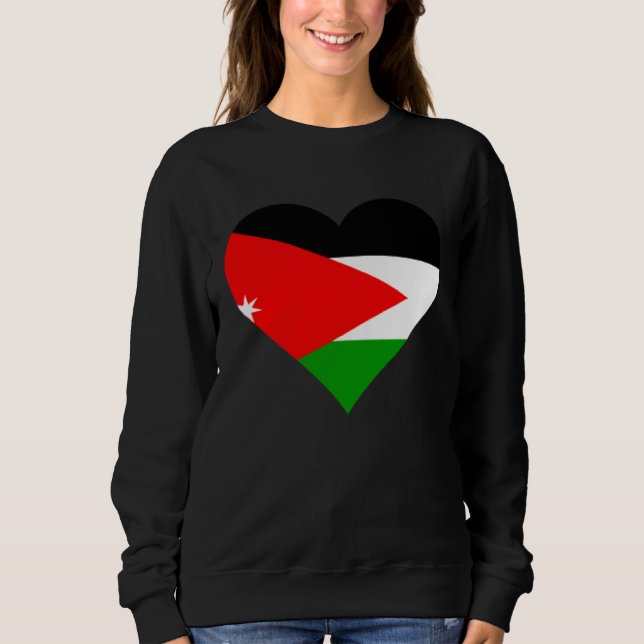 Jordan Flag Heart Jordan Gifts Love Jordan T Shirt (Framsida)