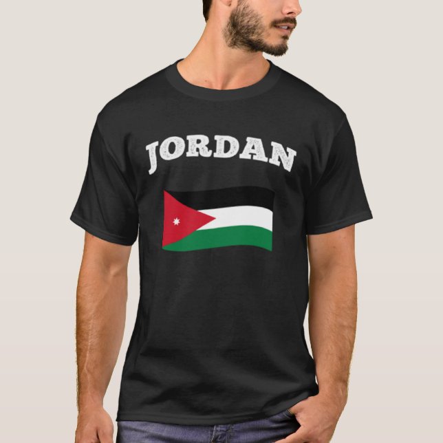JORDAN Flag Sport Competition Proud Vacation Souve T Shirt (Framsida)