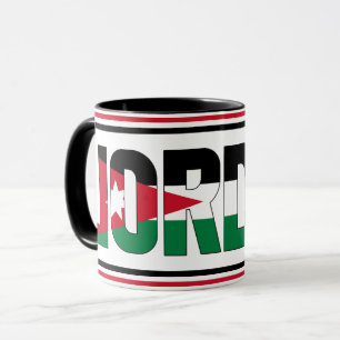 Jordan Flagga Inscription Black Red White Grönt Mugg