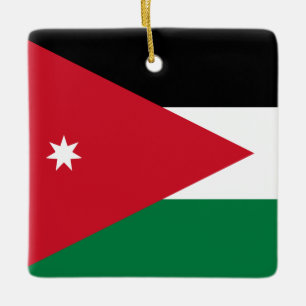 Jordan Flagga Julgransprydnad Keramik