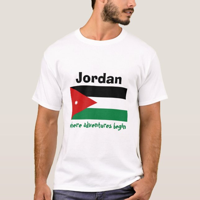 Jordan Flagga + Karta + text T-Shirt (Framsida)