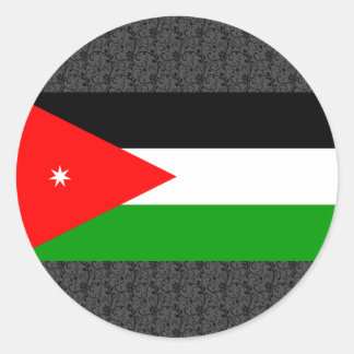 Jordan Flagga Runt Klistermärke