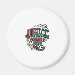 Jordan Fotboll 2026 Fotboll Fet Land Typografi Magnet