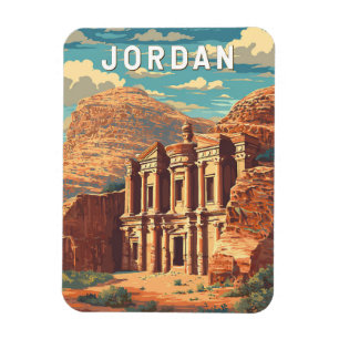 Jordan Illustration Resa Konst Vintage Magnet