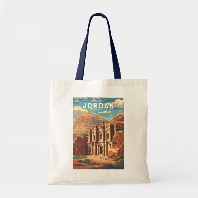 Jordan Illustration Resa Konst Vintage Tygkasse (Framsidan)