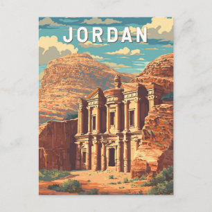 Jordan Illustration Resa Konst Vintage Vykort