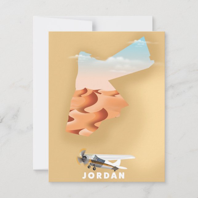 Jordan illustrerad karta resaffisch (Framsida)