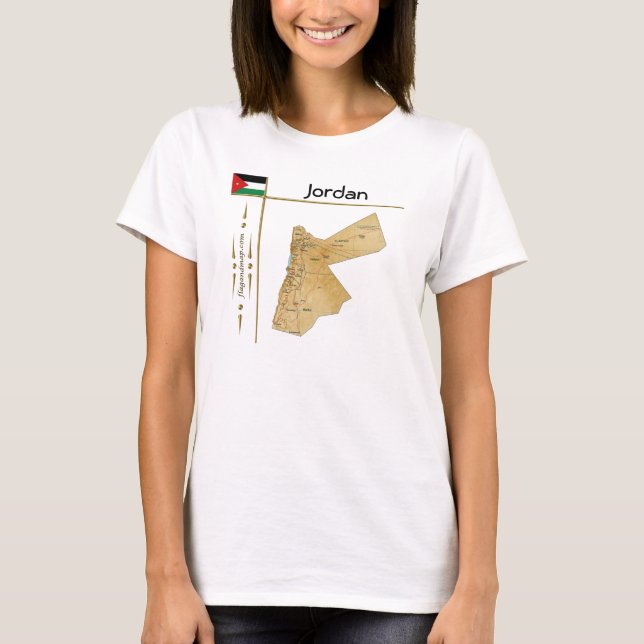 Jordan Kart + Flagga + Titel T-Shirt (Framsida)