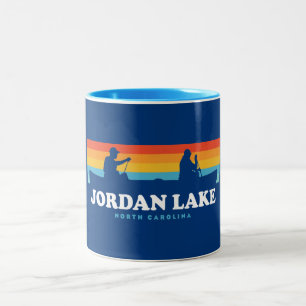 Jordan Lake North Carolina Kanot Två-Tonad Mugg