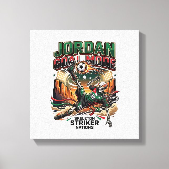 Jordan Mål Läge Skelett Anfallare Nationer Dynamis Canvastryck (Framsida)