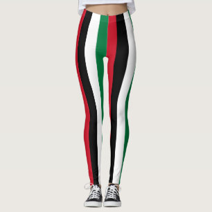 Jordan National Flagga Färg Lodrät Stripe Leggings