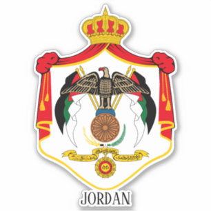 Jordan National Jacka of Arm Patriotic Klistermärken