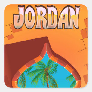 Jordan Palace resemålning Fyrkantigt Klistermärke
