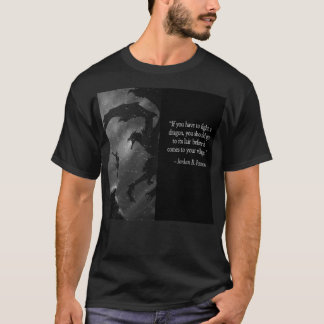 Jordan Peterson Fight the Dragon - black shirt P T Shirt