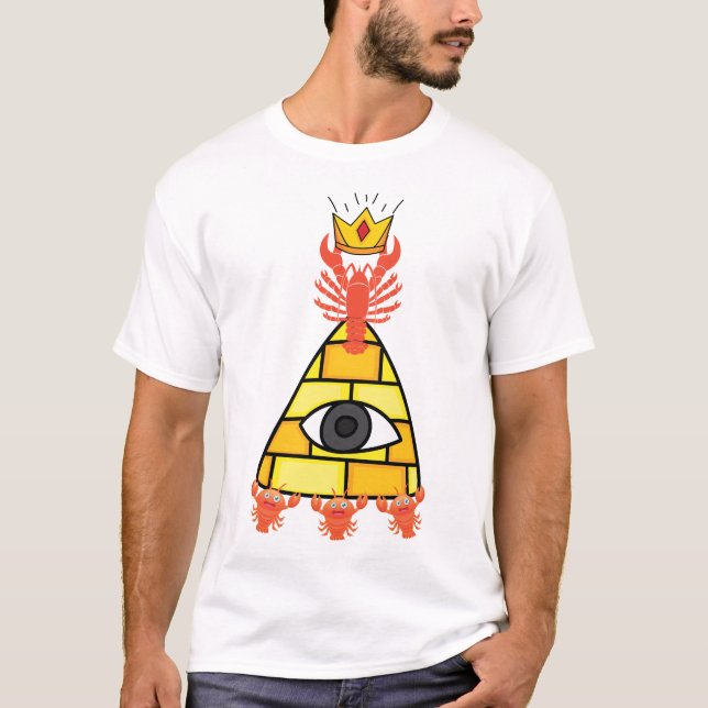 Jordan Peterson Lobster Dominance Hierarchy Meme T Shirt (Framsida)