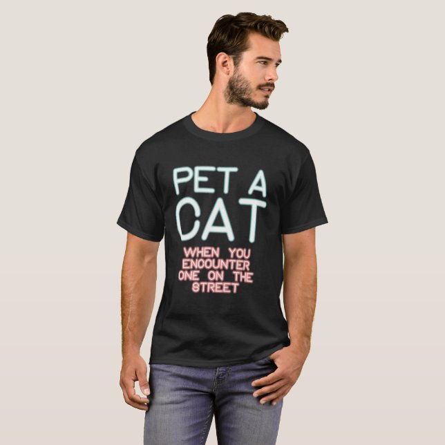 Jordan Peterson: Pet A Kat T-shirt (Hel framsida)