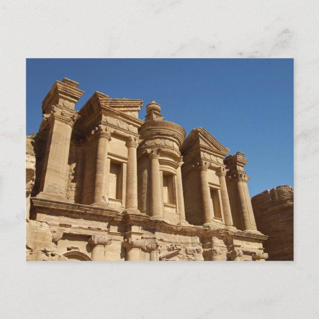 Jordan, Petra, Klostret, Al Deir. 2 Vykort (Framsida)