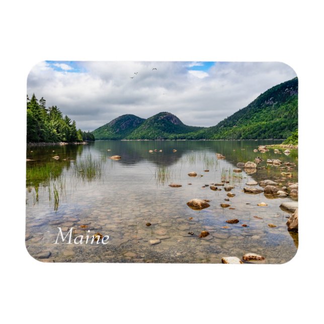Jordan Pond i Acadias nationalpark i Maine Magnet (Horisontell)